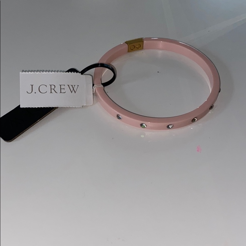 Pastel pink rhinestone j.crew bracelet